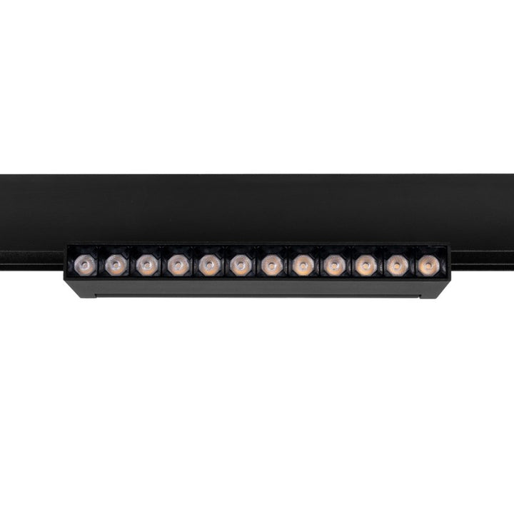 Spot LED linéaire orientable sur rail magnétique 48V- 12W - 4000K - Puce OSRAM - UGR18 - Noir