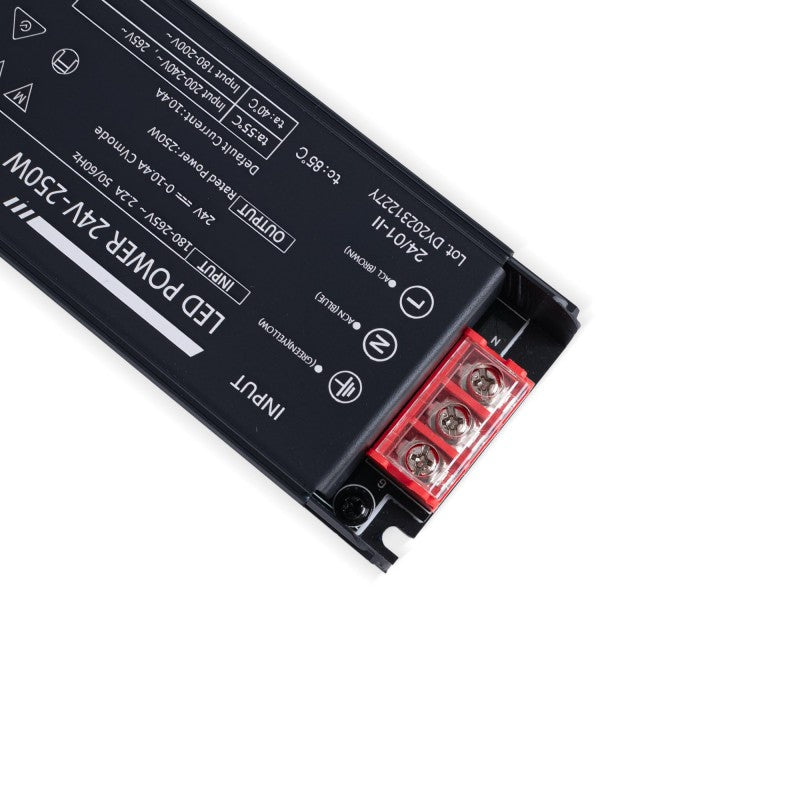 Fuente de alimentación LED extraplana 24V 250W - 10,4A - Alta eficiencia - IP20