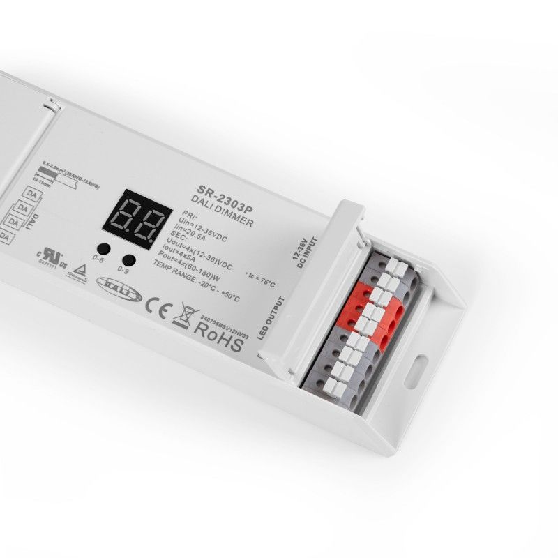 Regulador de intensidad DALI2 - MONO/RGB/RGBW - 12-36 V - 4 canales x 5 A