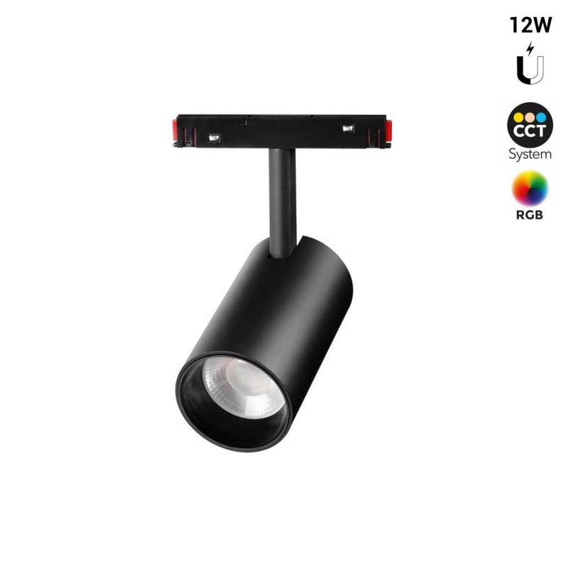 Foco LED sobre carril magnético RGB+CCT - 48V - 12W - Mi Light