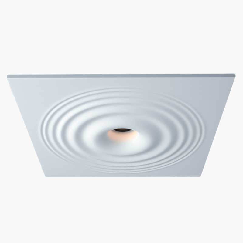 Downlight en plâtre à effet d'ondulations d'eau 300x300mm - GU10