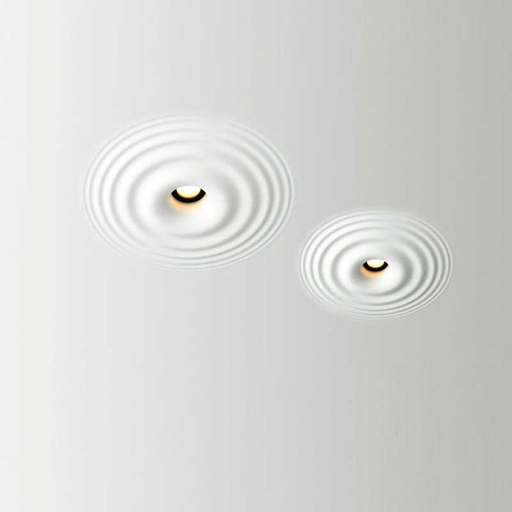 Downlight en plâtre à effet d'ondulations d'eau 200x200mm - GU10