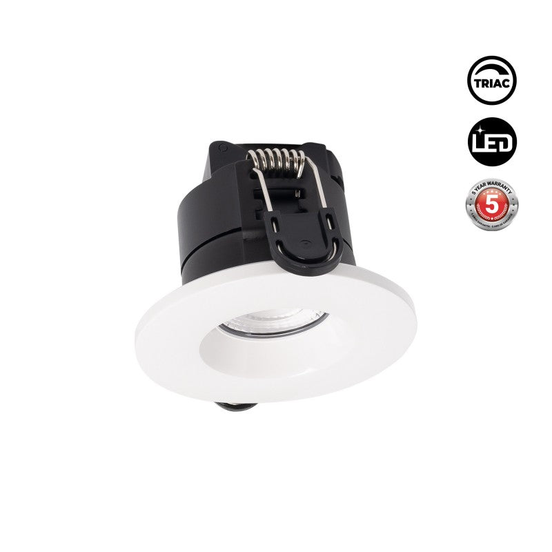 Spot encastrable LED CCT - 6W - Dimmable TRIAC - Ø68mm - IP65 - Blanc