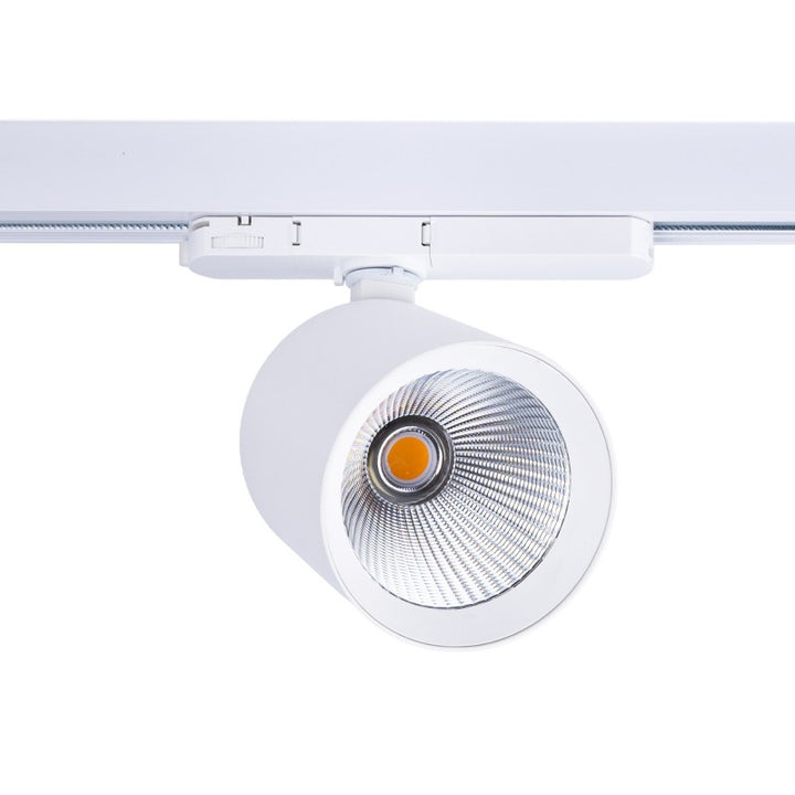 Projecteur LED sur rail triphasé 4000K - 40W - IRC 95 - Driver Philips Xitanium - Blanc