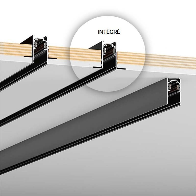 Rail magnétique intégré 20mm 48V - 2 mètres