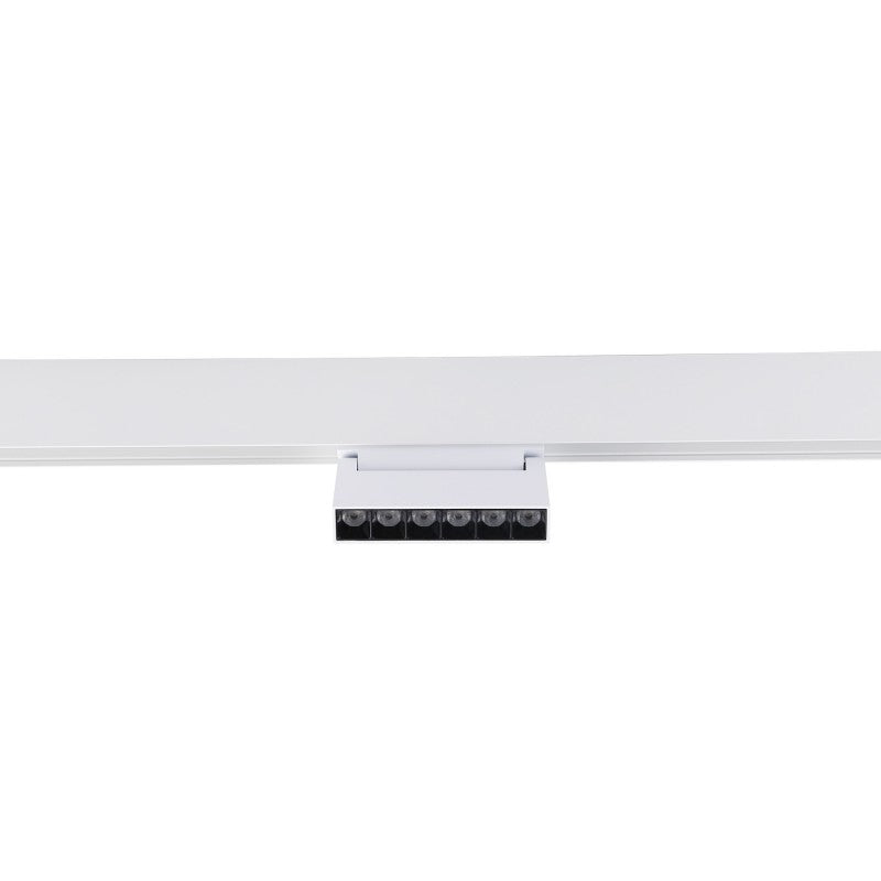 Spot LED linéaire orientable sur rail magnétique 48V - 6W - UGR16 - Blanc