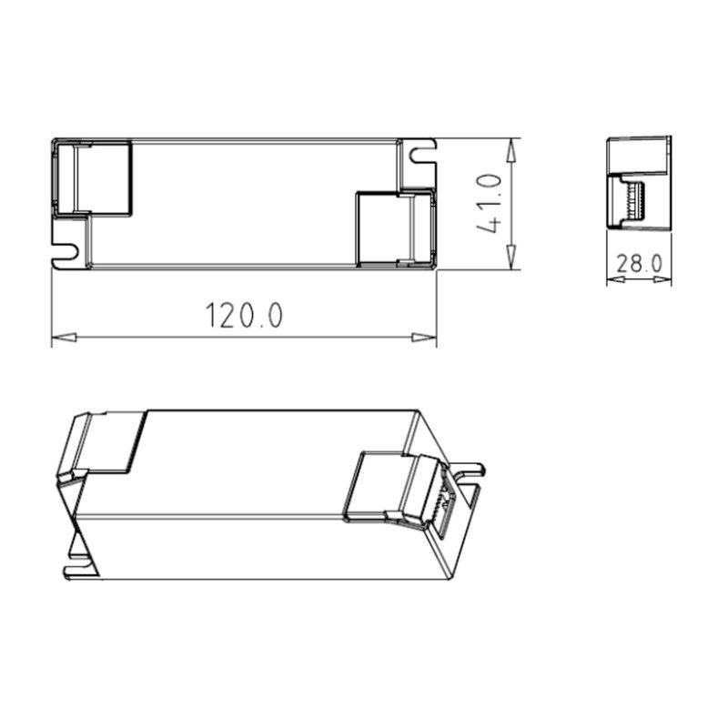 Driver DALI DT6 monochrome dimmable 220-240V - Sortie 6-58V DC - 250-700mA - 25W