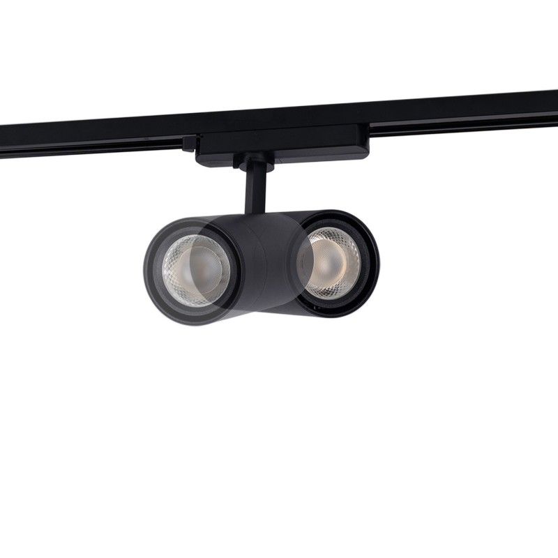 Spot LED sur rail monophasé CCT 25W - COB - Ouverture réglable 24-60º