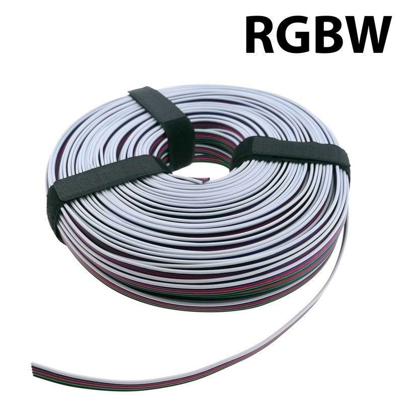 Cable RGBW 5 hilos Ø0,52mm 12-24V DC