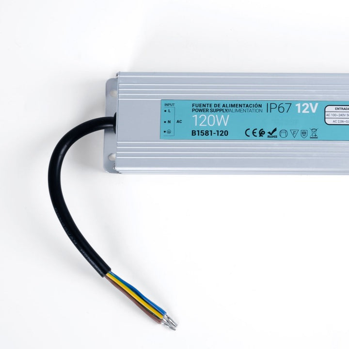 Fuente de alimentación compacta y resistente al agua 12V 120W IP67