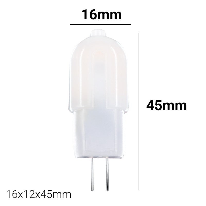 Pack de 10 Ampoules LED G4 Bi-Pin 1.8W 12V-DC/AC 160lm