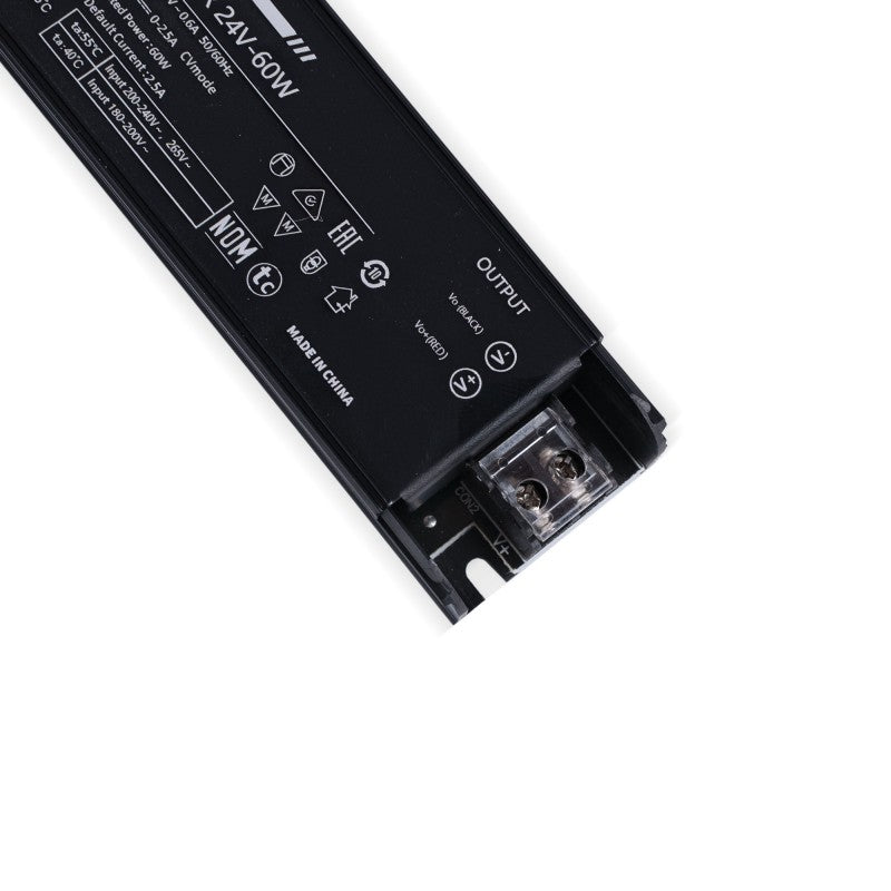 Alimentation LED 24V 60W extra-plate - 2.5A - Haute performance - IP20