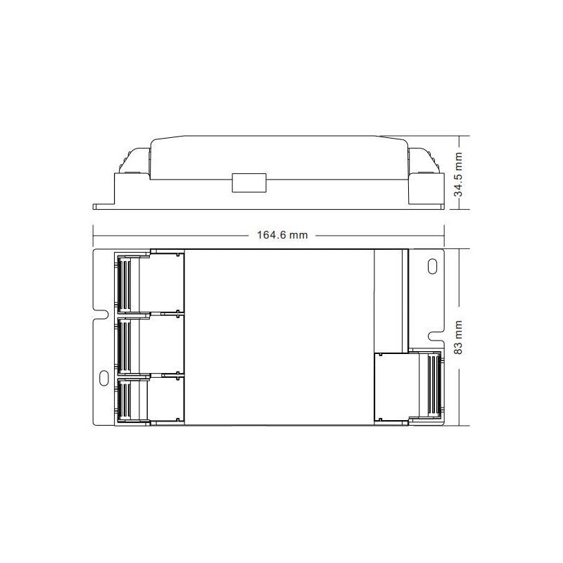 Controlador LED regulable TRIAC DALI PUSH 0/1-10V 50W (180-1500mA)