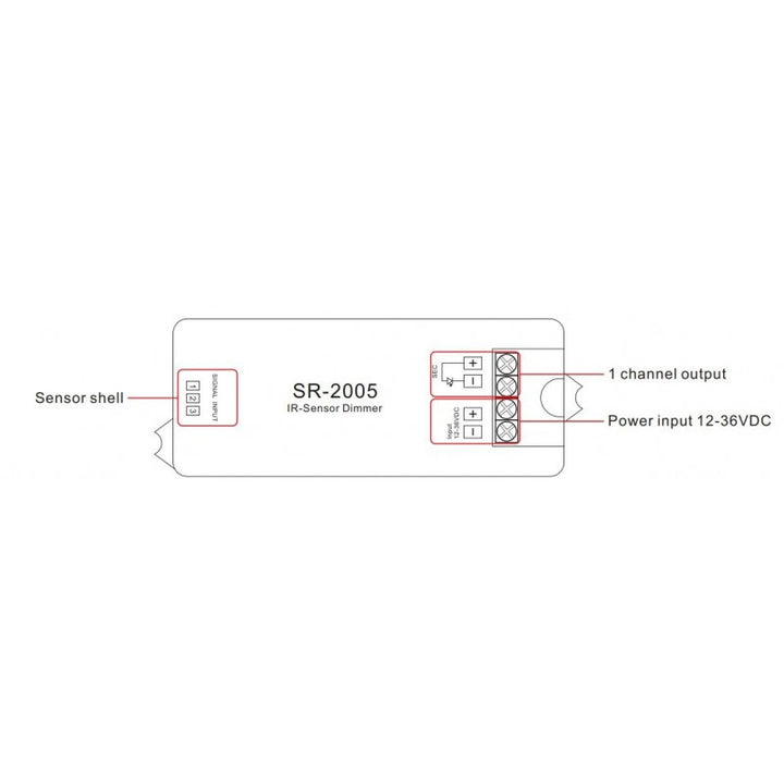 Interruptor con sensor de proximidad IR 12-36V 1Ch 3A