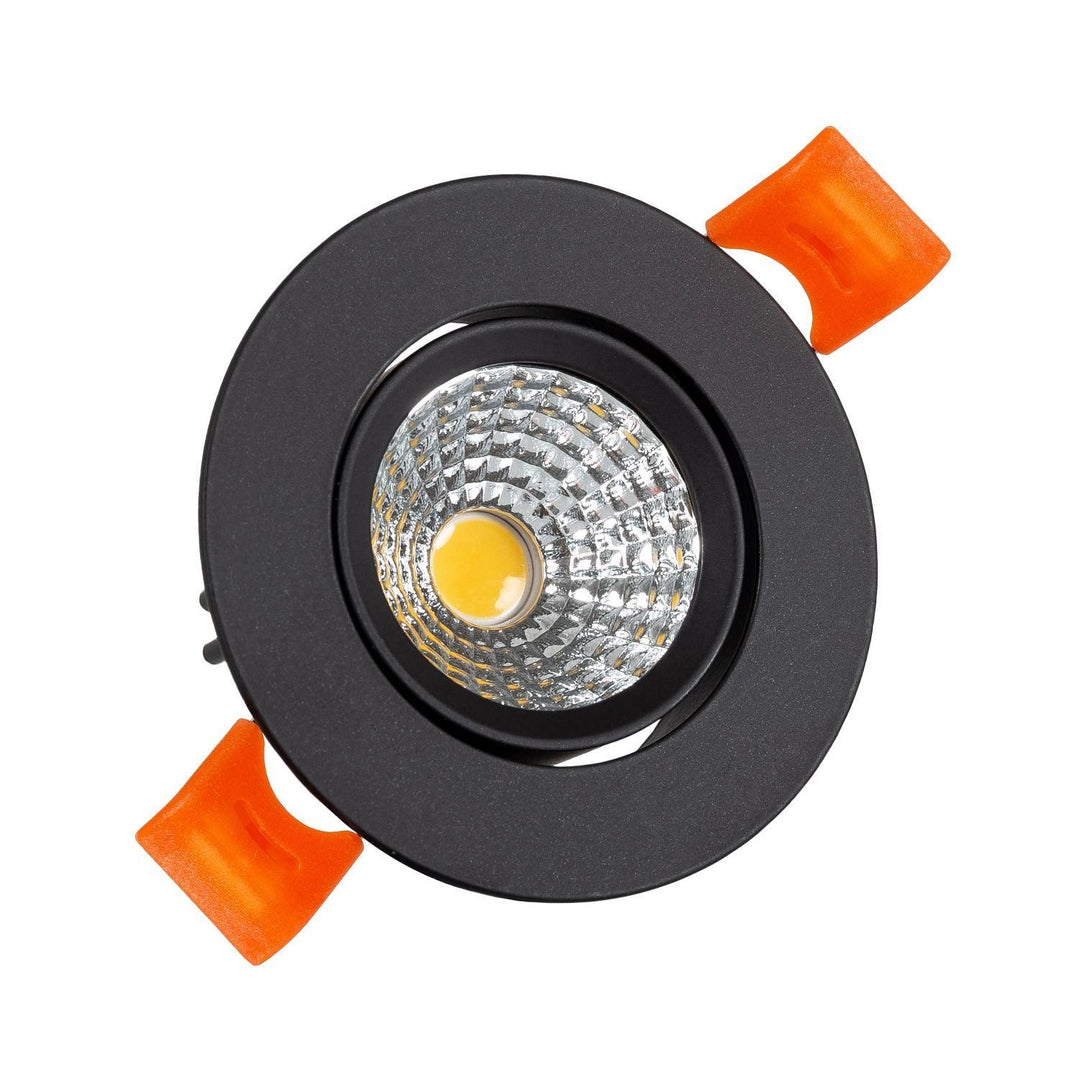 Spot Downlight  encastrable LED 5W Rond COB  Noir 4000K