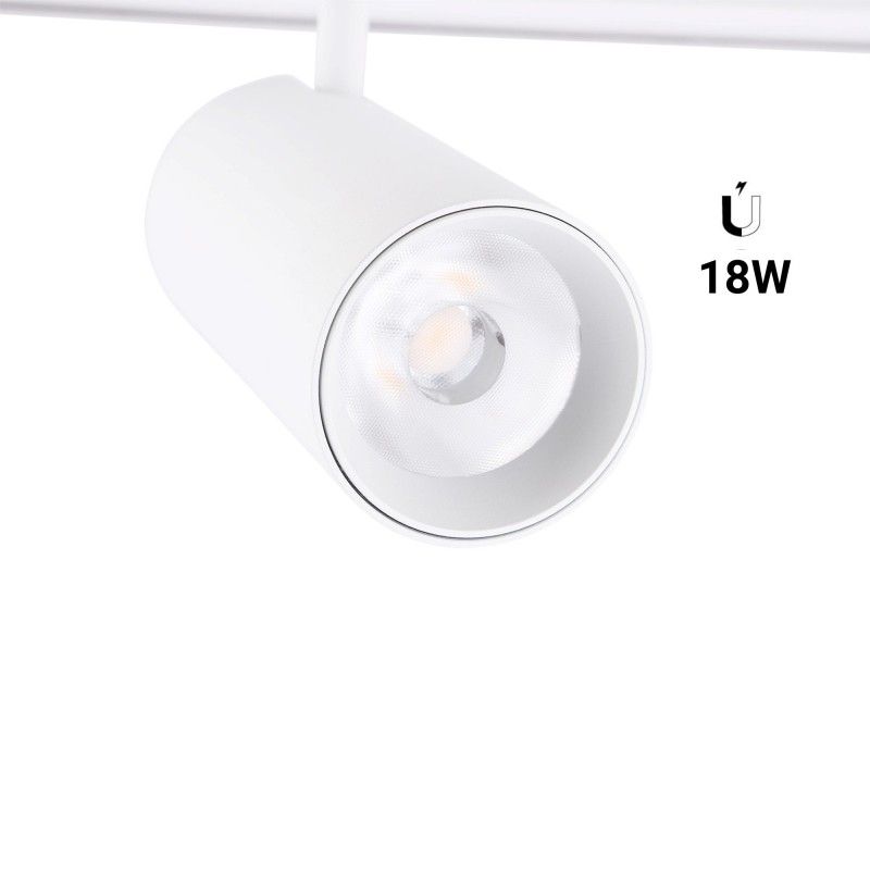 Foco LED sobre carril magnético 48V - 18W - Blanco