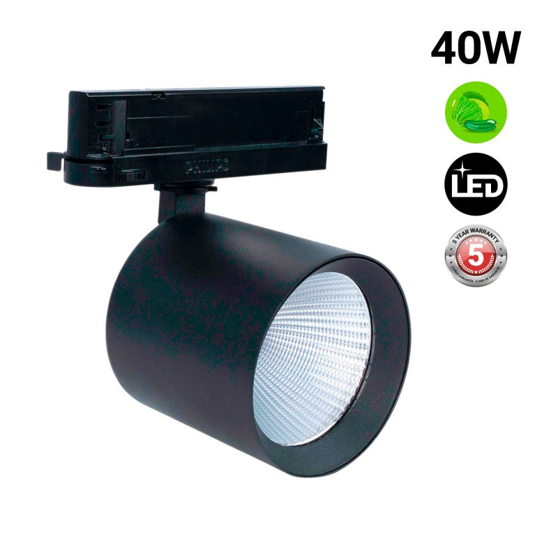 Foco LED 40W para carril trifásico - Especial para primeras producciones - Driver Philips Xitanium