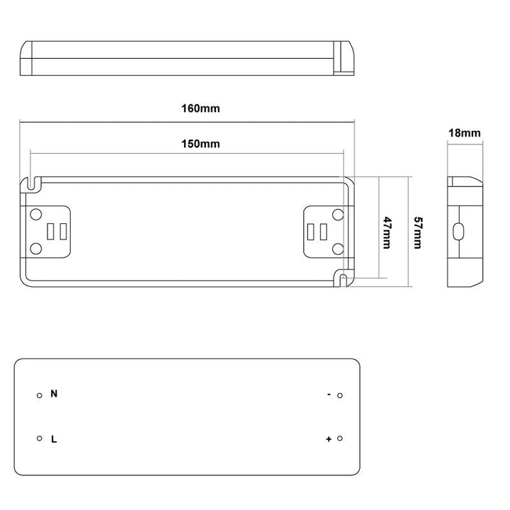 Fuente de alimentación ultradelgada IP20 de 24 V y 60 W