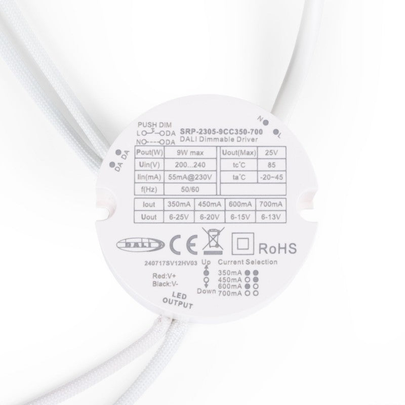 Driver dimmable DALI DT6 monochrome - 220-240V - Output 6-25V DC - 9W