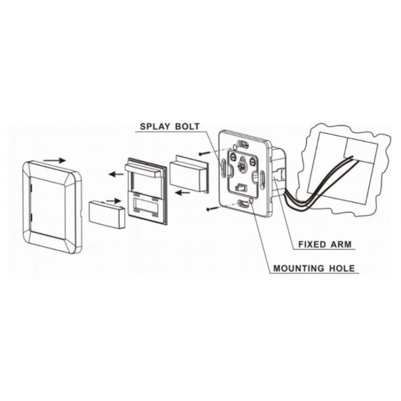 Sensor de movimiento PIR de 160º para montaje en pared