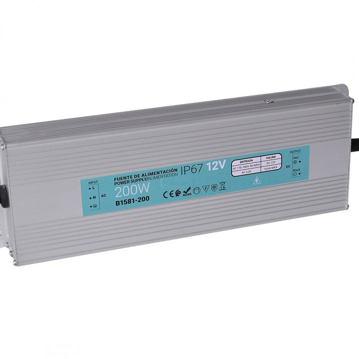 Transformador estanco 12V 200W IP67