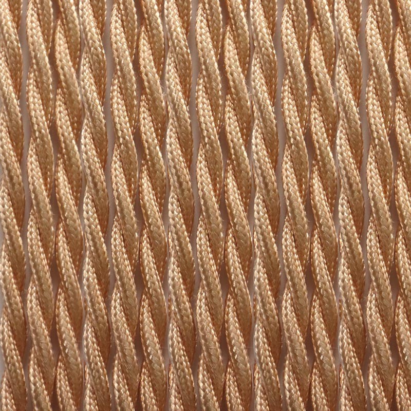 Câble électrique tressé en tissu effet soie Golden