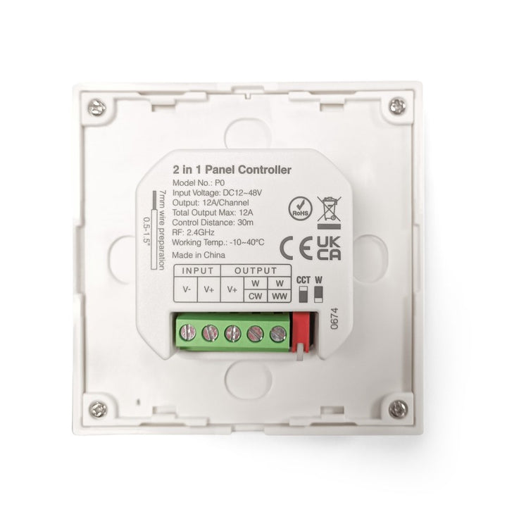 Panel de control RF con rueda - CCT - Mi Light - 2,4 GHz