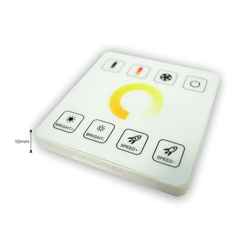 Controlador CCT blanco dual para tiras LED con panel táctil RF - 5-24 V/CC