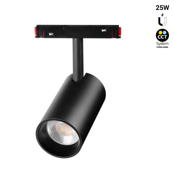 Foco LED CCT sobre carril magnético 48 V - 25 W - Mi Light - Negro