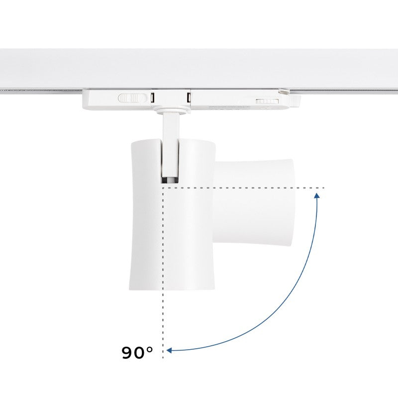 Proyector LED arquitectónico para carril trifásico - CCT - 20W - CRI 90 - Driver KGP