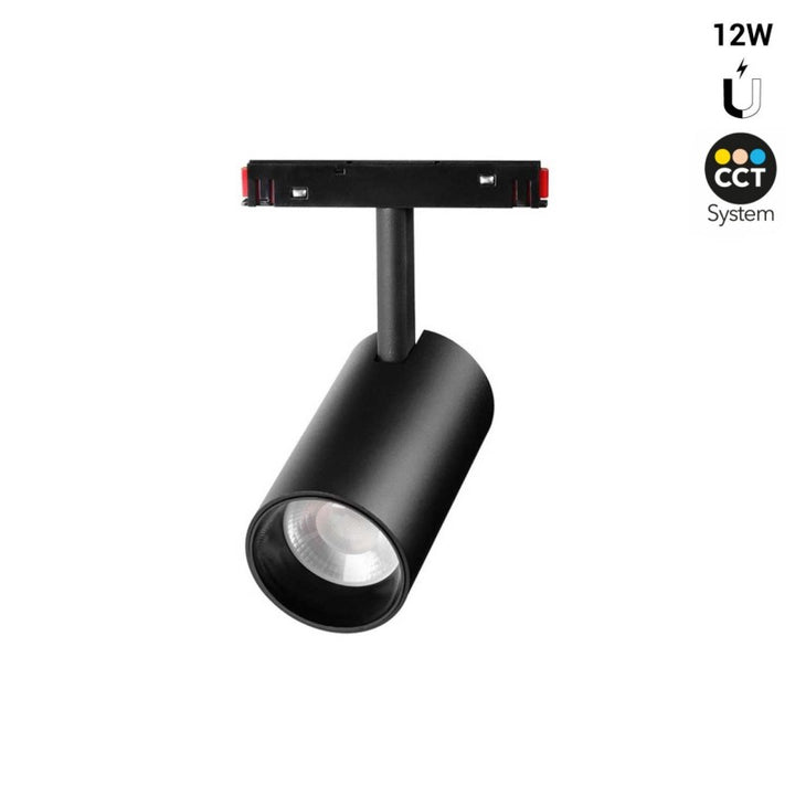 Foco LED CCT sobre riel magnético 48 V - 12 W - Mi Light - Negro