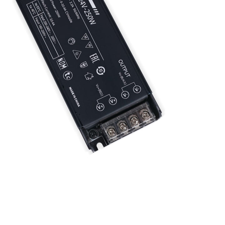 Alimentation LED 24V 250W extra-plate - 10.4A - Haute efficacité - IP20