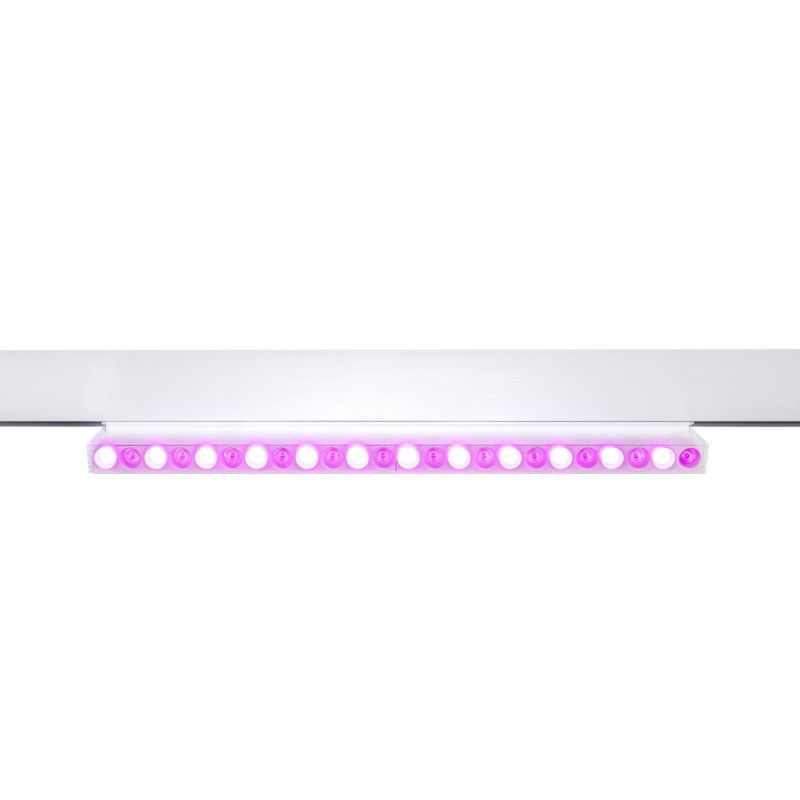 Spot linéaire orientable sur rail magnétique RGB + CCT - 12W - UGR18 - Mi Light - Blanc