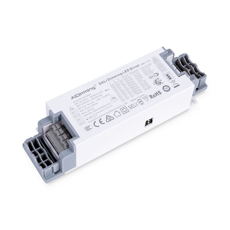 Driver LED dimmable par DALI , PUSH, 1/0-10V - Courant multiple (350-700mA)