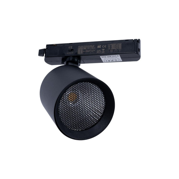 Foco LED para carril monofásico CCT - 40W - CRI 90 - Negro