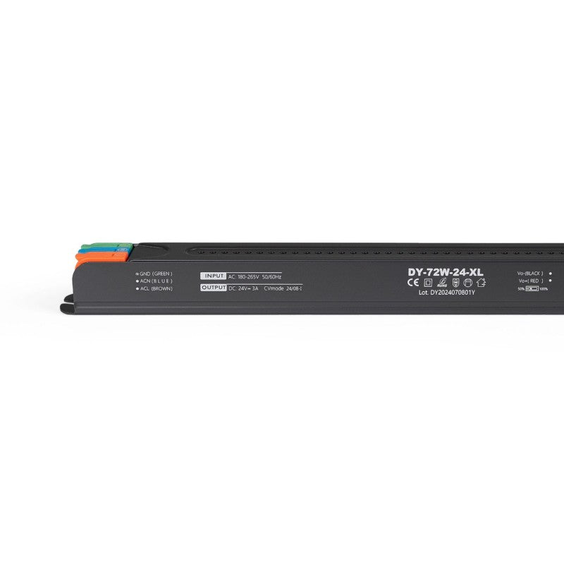 Alimentation Slim 72W 24V - 3A - Haute efficacité - IP20