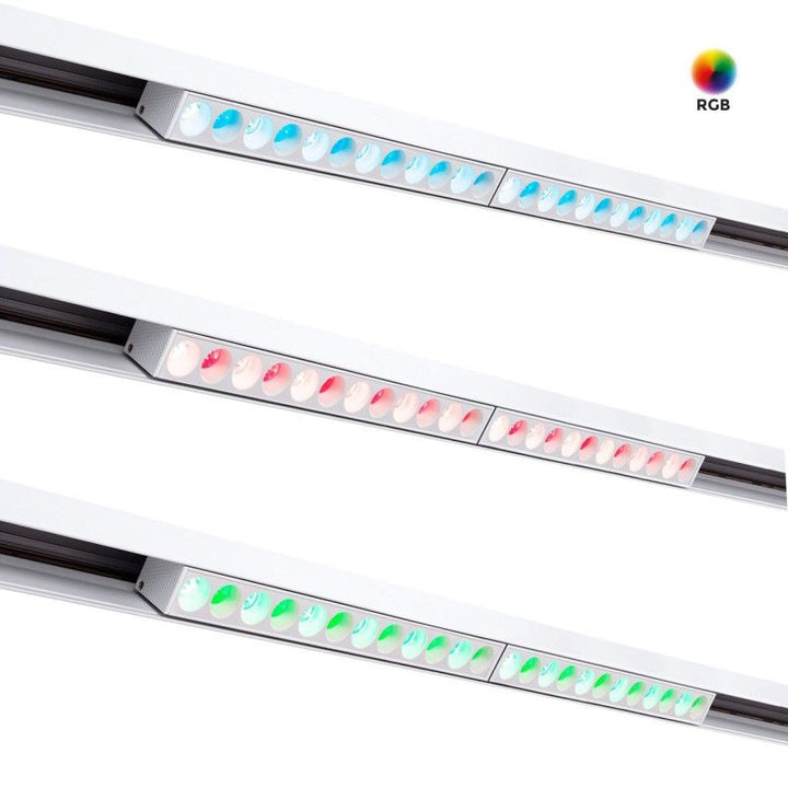 Spot linéaire sur rail magnétique RGB + CCT - 12W - UGR18 - Mi Light - Blanc