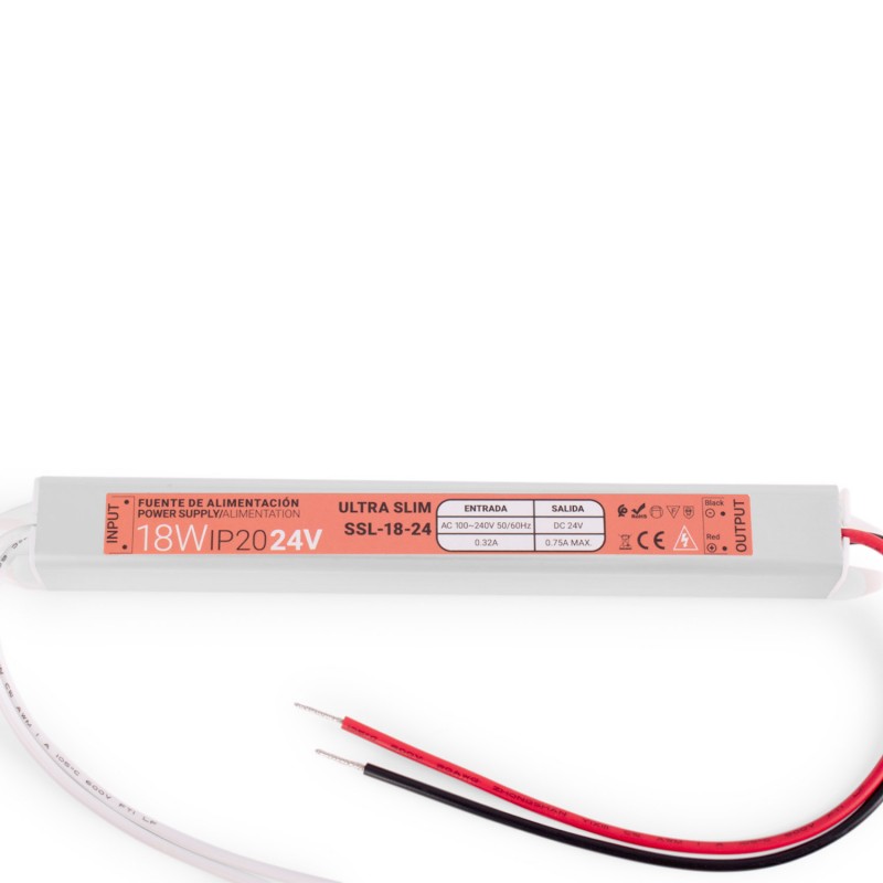 Fuente de alimentación LED extraplana 24V - 18W - IP20