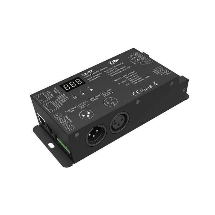 Decodificador DMX512 110-240 V CA - 1,5 A/canal - 3 canales