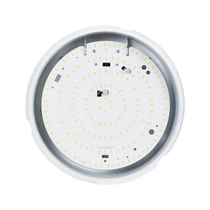 Plafonnier LED étanche / éclairage de secours - CCT - Puissance réglable 12W-16W - Ø31cm - IP65