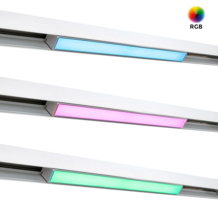 Spot linéaire opale sur rail magnétique RGB + CCT - 12W - Mi Light - Blanc