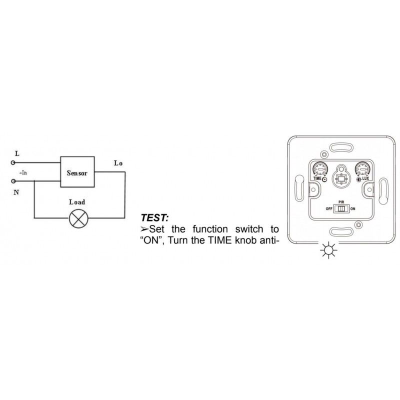 Detector de movimiento de pared PIR de 160º