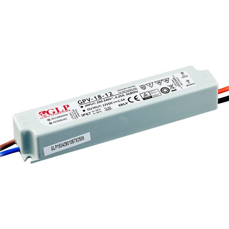 Alimentation LED étanche 12V DC - 18W  - IP67 - GLP