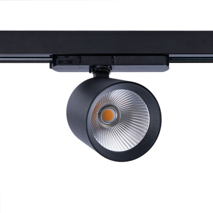 Foco LED sobre carril trifásico 4000K - 40W - CRI 95 - Driver Philips Xitanium - Negro