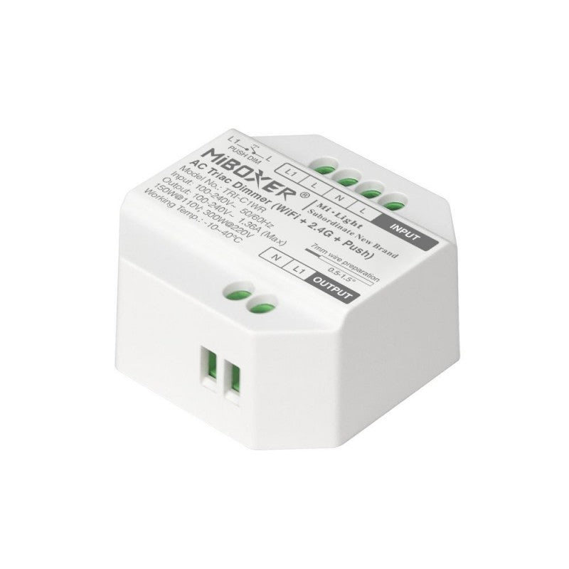 Regulador de intensidad TRIAC (WiFi + 2.4G + PUSH) - 300W - Mi Boxer - TRI-C1WR