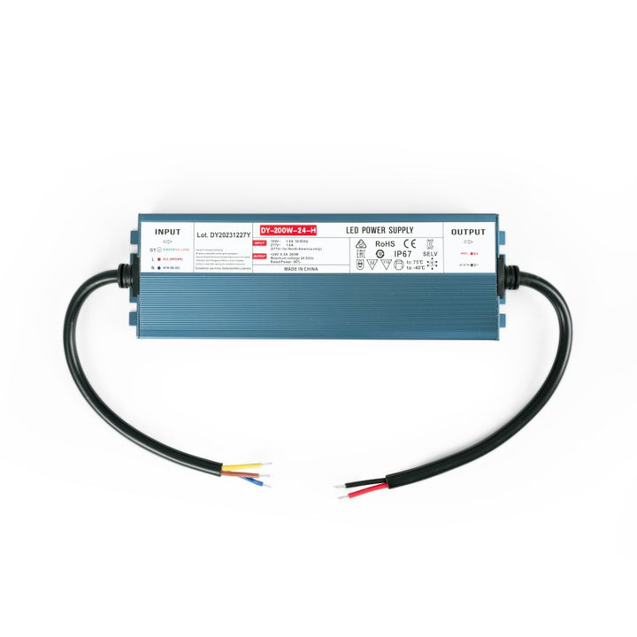 Alimentation LED 24V étanche 200W extra-plate - 8.33A - IP67