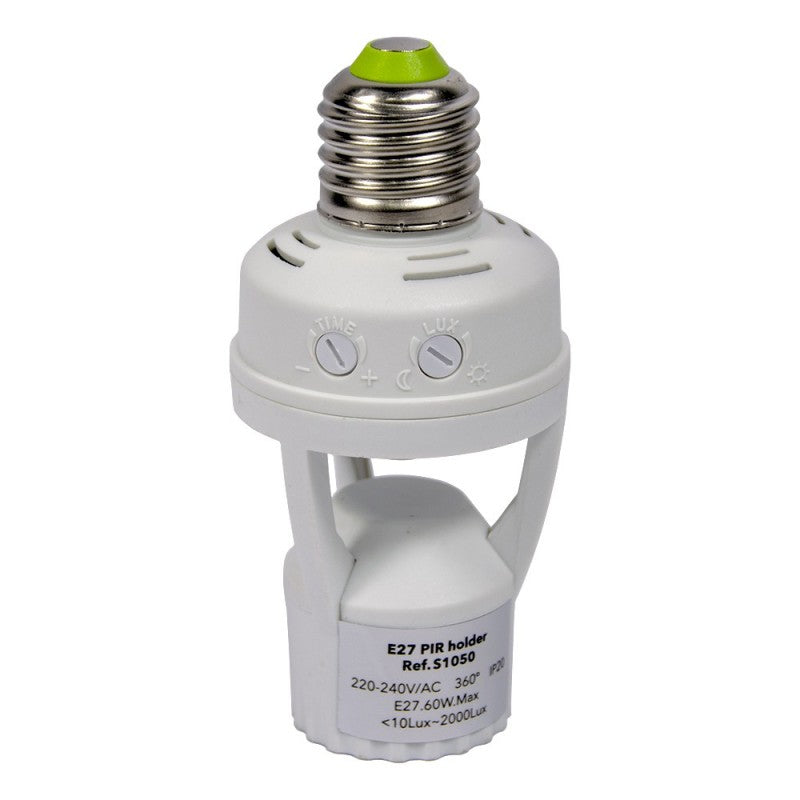 Adaptateur ampoule LED E27 détecteur de présence intégré