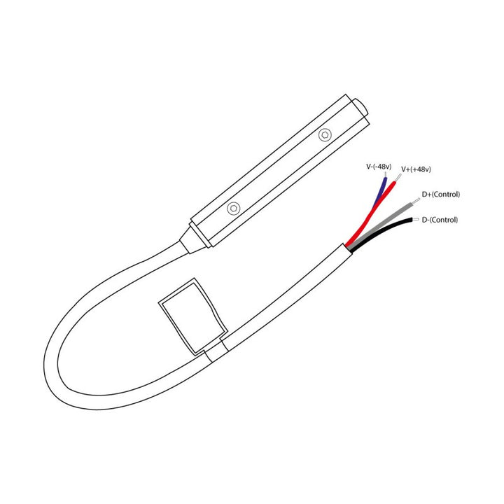 Conector de alimentación con cable para carril magnético - 48V