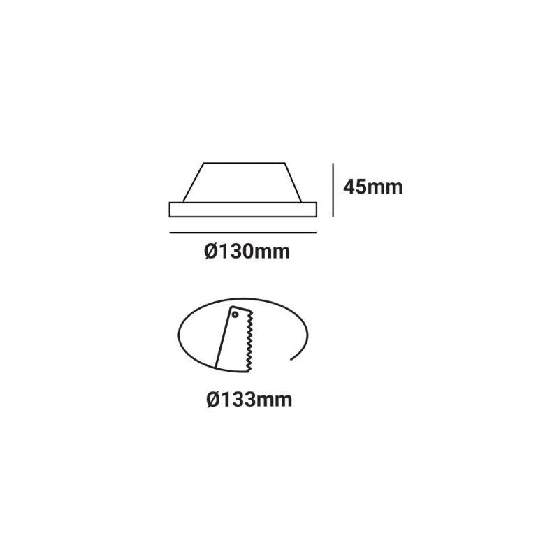 Soporte para foco empotrable de yeso GU10 "Léa"