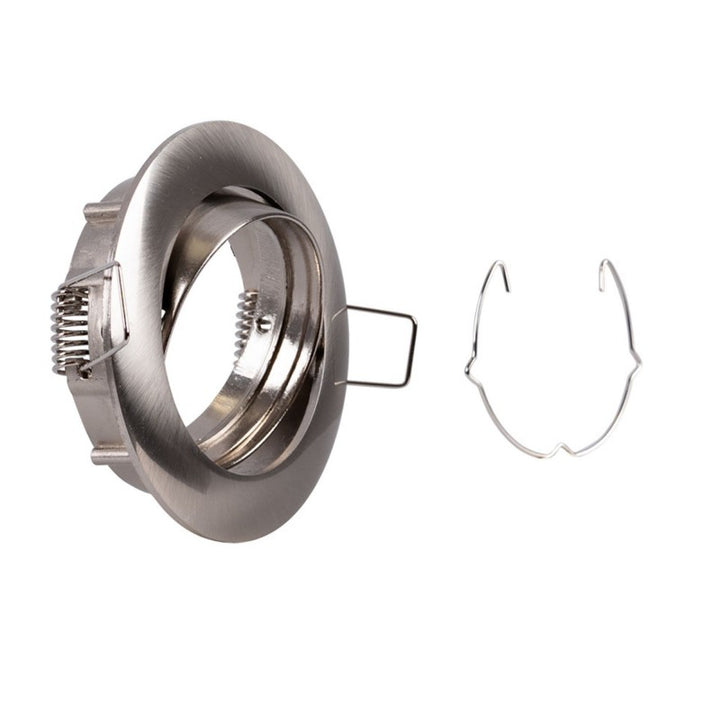 Collerette downlight orientable pour ampoule GU10 / MR16 - Coupe Ø72 mm